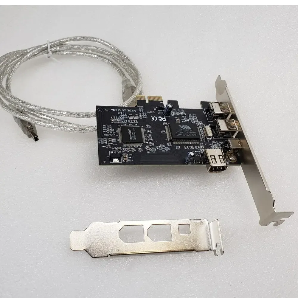 PCI Express FireWire 400 (IEEE 1394a) PCIe Expansion Card - VIA VT6307 Chipset